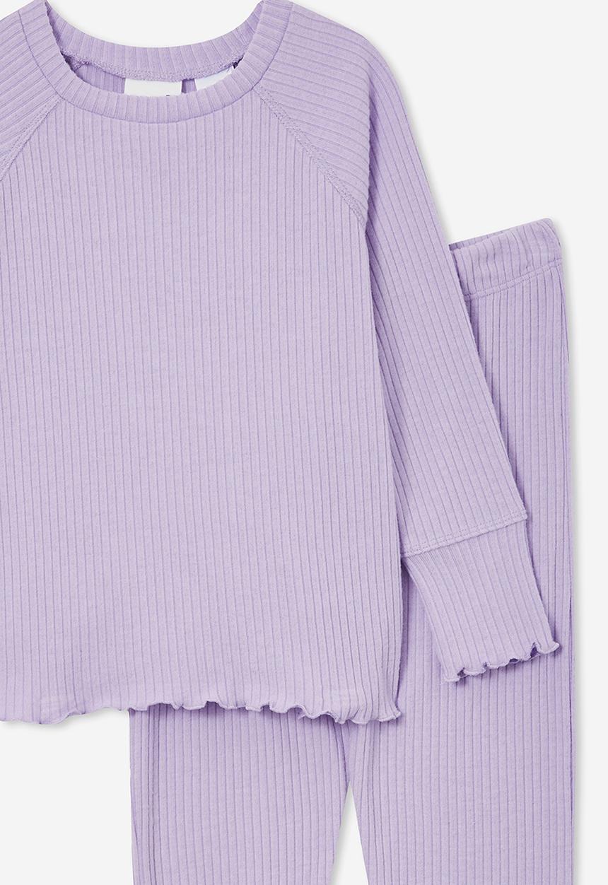 Cotton On - Dakota long sleeve pyjama set - lilac drop