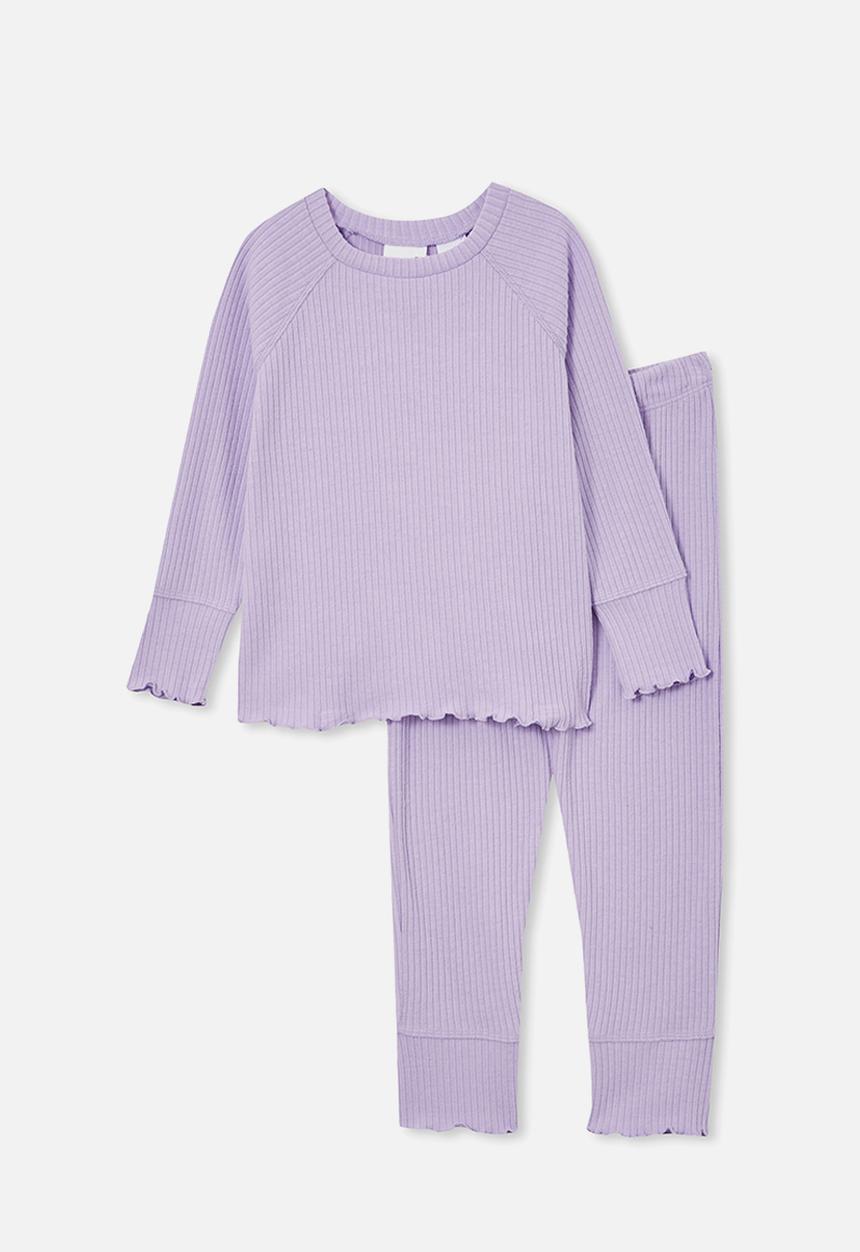 Cotton On - Dakota long sleeve pyjama set - lilac drop