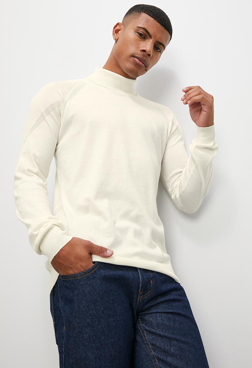 Superbalist - Slim fit high neck long sleeve knitwear - cream