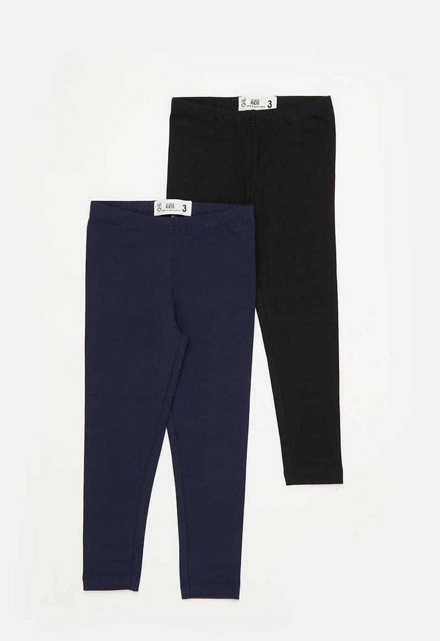 Cotton On - Girls multipack legging 2 pack - black/peacoat