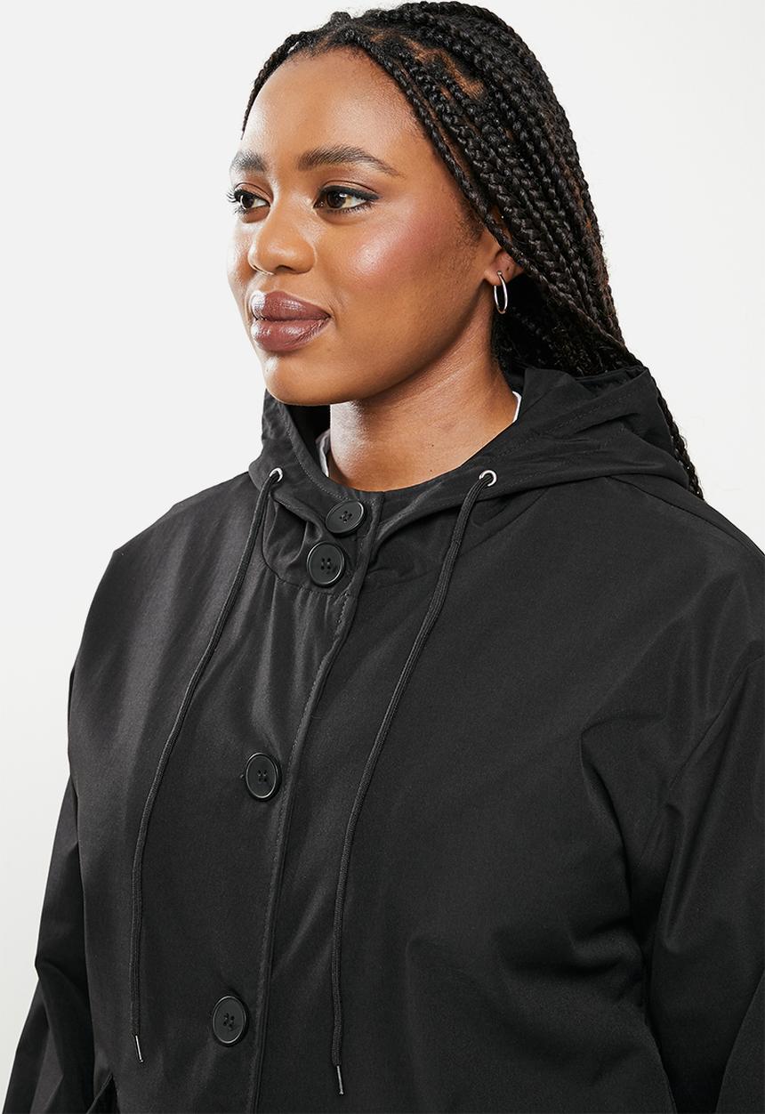 dailyfriday - Classic hooded trench - black