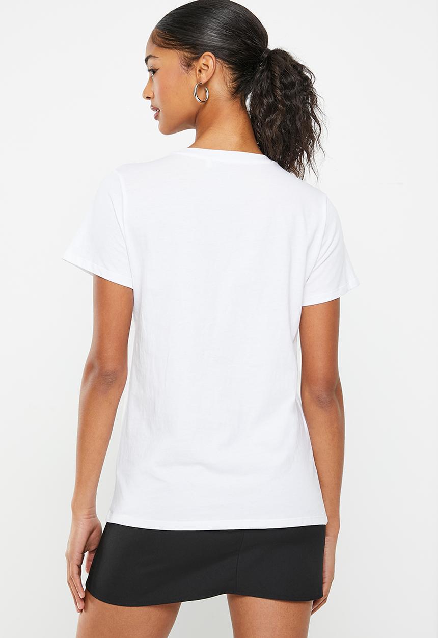 GUESS - Short sleeve jenny easy tee - pure white