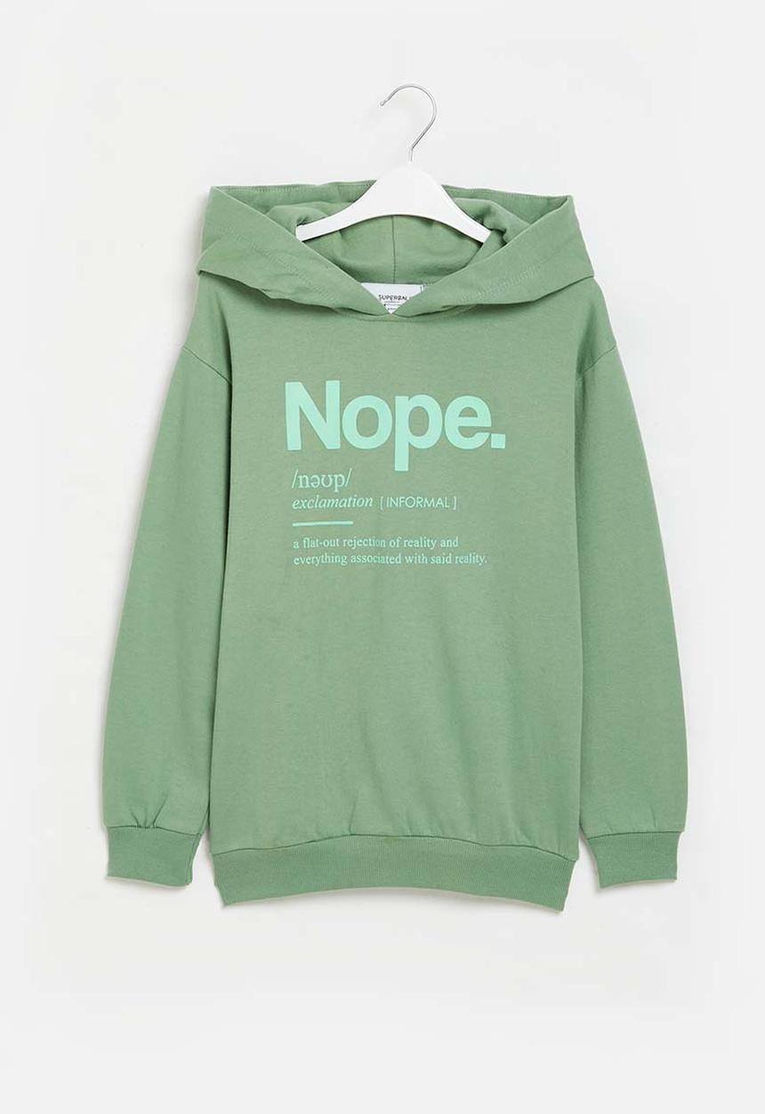 Superbalist - Boys oversized graphic hoodie - fatigue