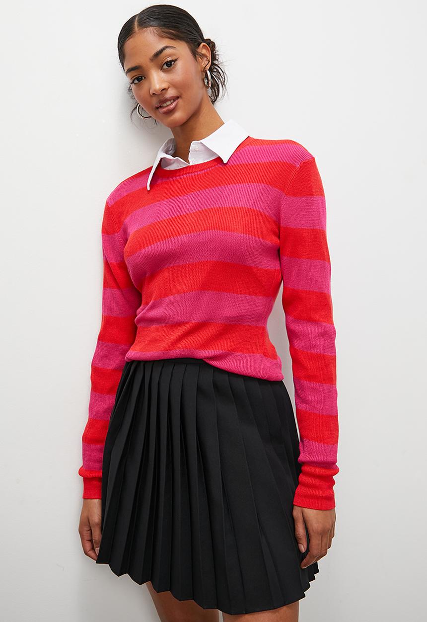 Blake - Skinny meet n greet pull over - red & pink