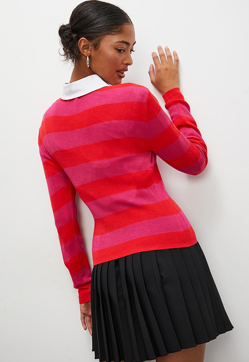 Blake - Skinny meet n greet pull over - red & pink
