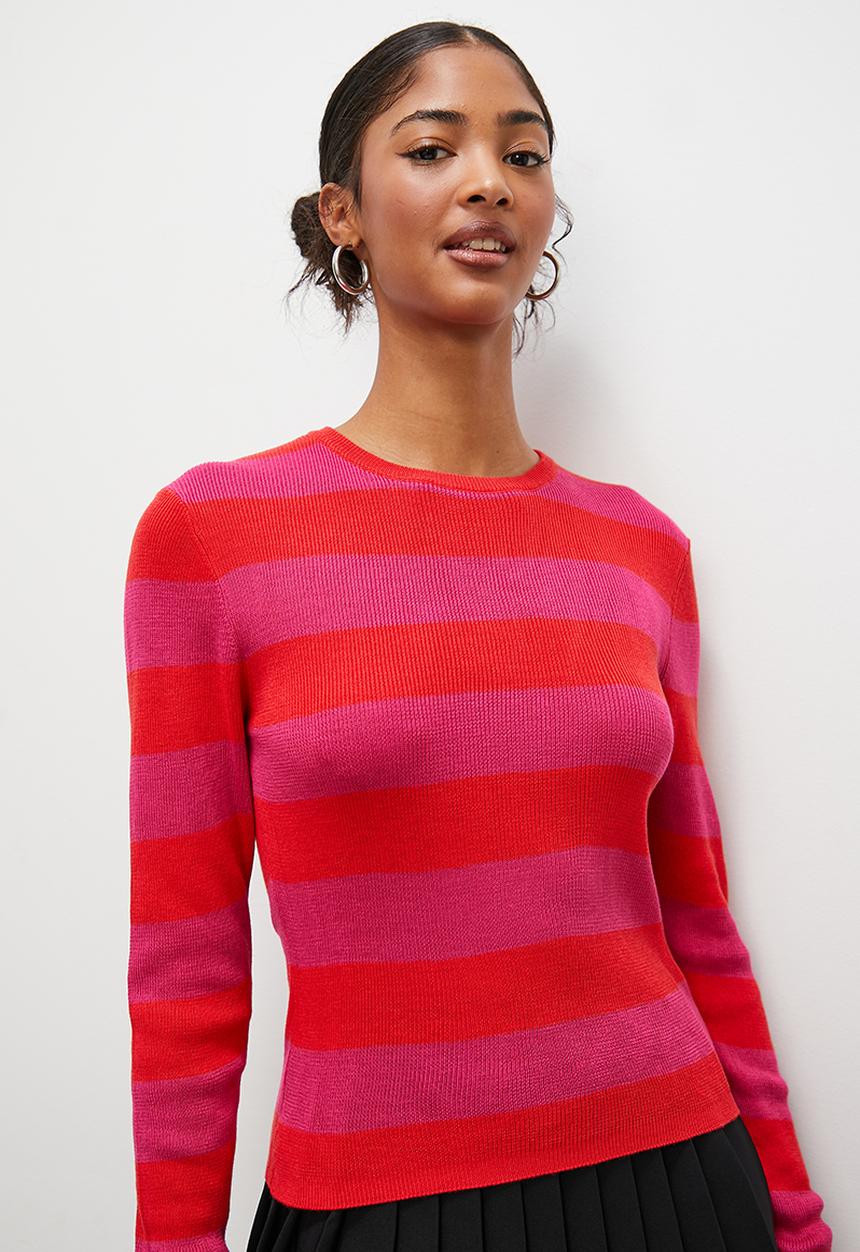 Blake - Skinny meet n greet pull over - red & pink