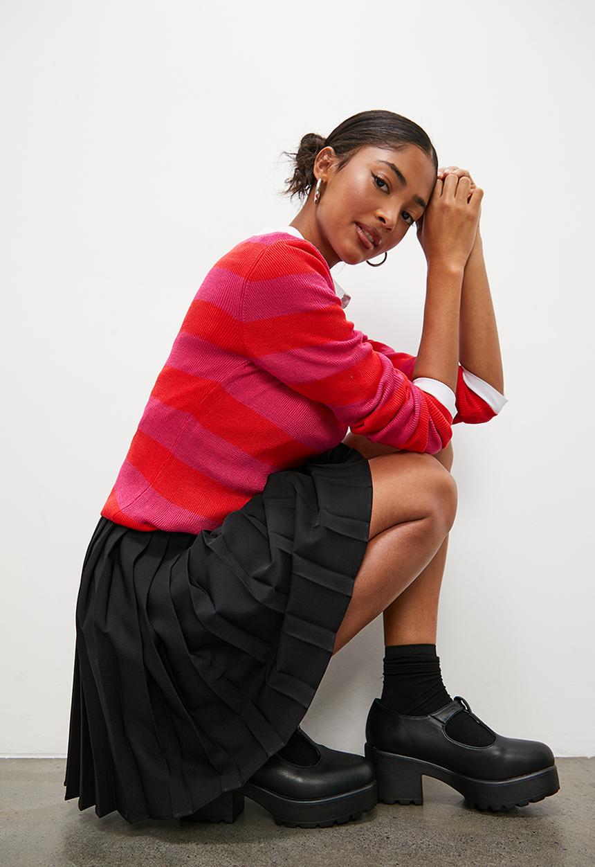 Blake - Skinny meet n greet pull over - red & pink