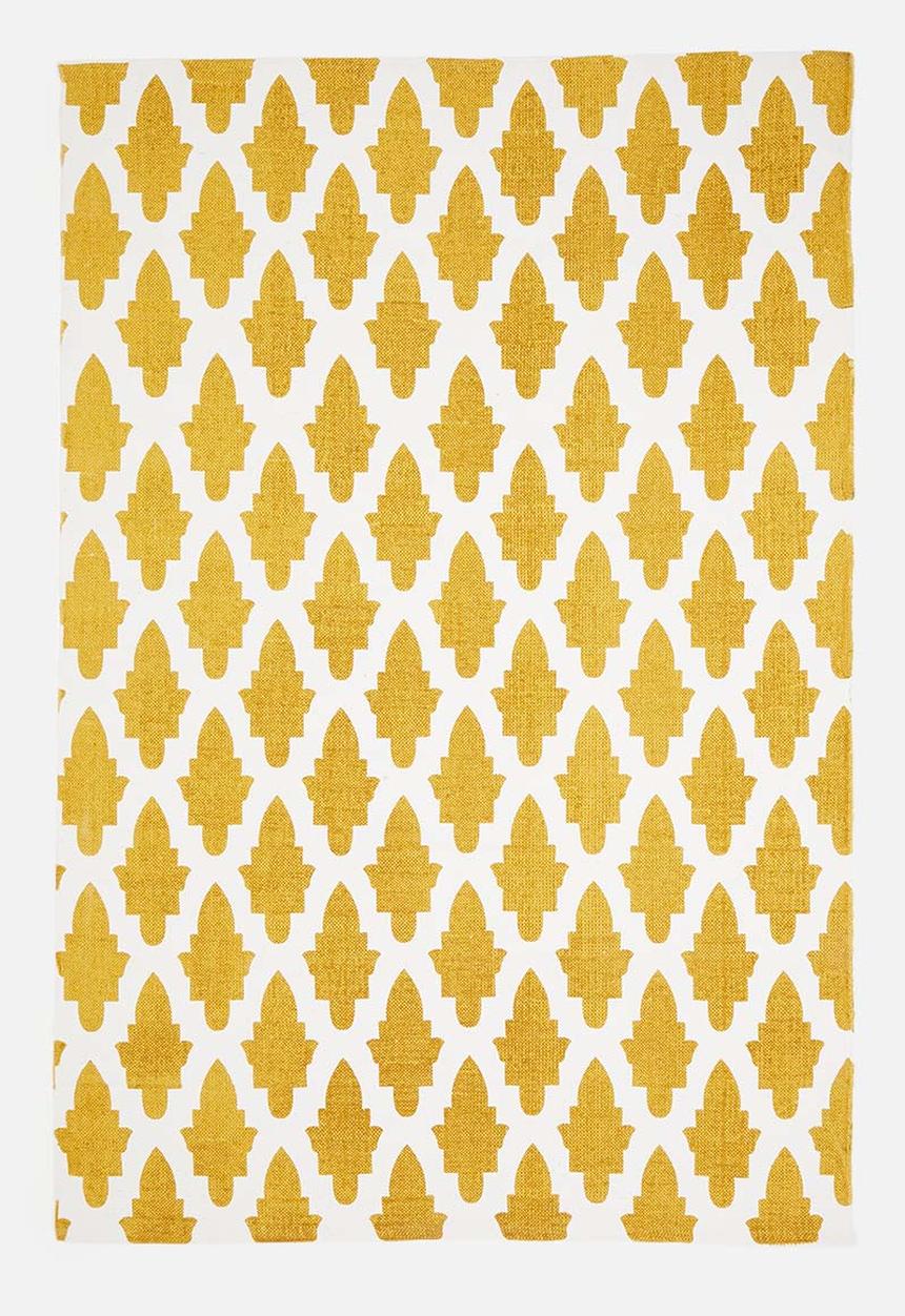 Sixth Floor - Mosaic printed rug - misted yellow
