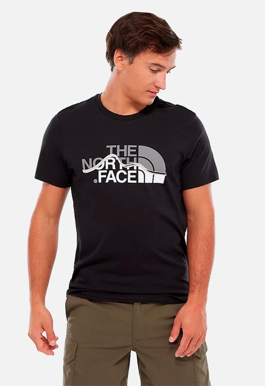 The North Face - Short sleeve mountain line tee - black