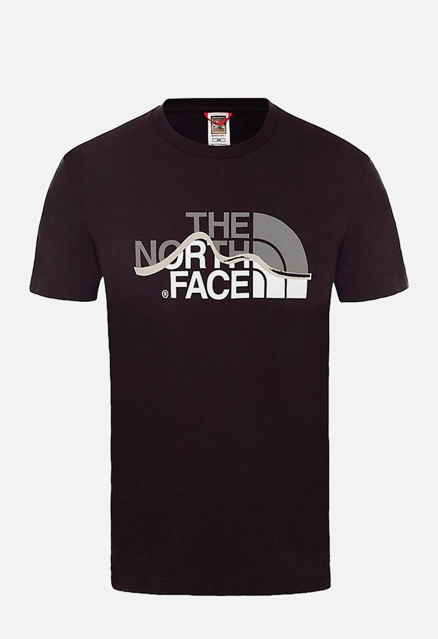 The North Face - Short sleeve mountain line tee - black