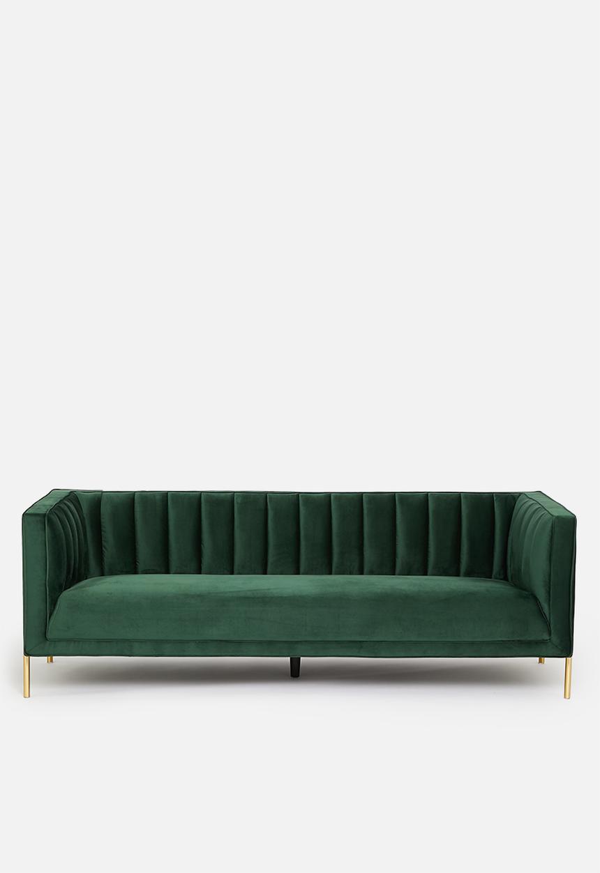 Sixth Floor - Flute 3 seater - emerald green