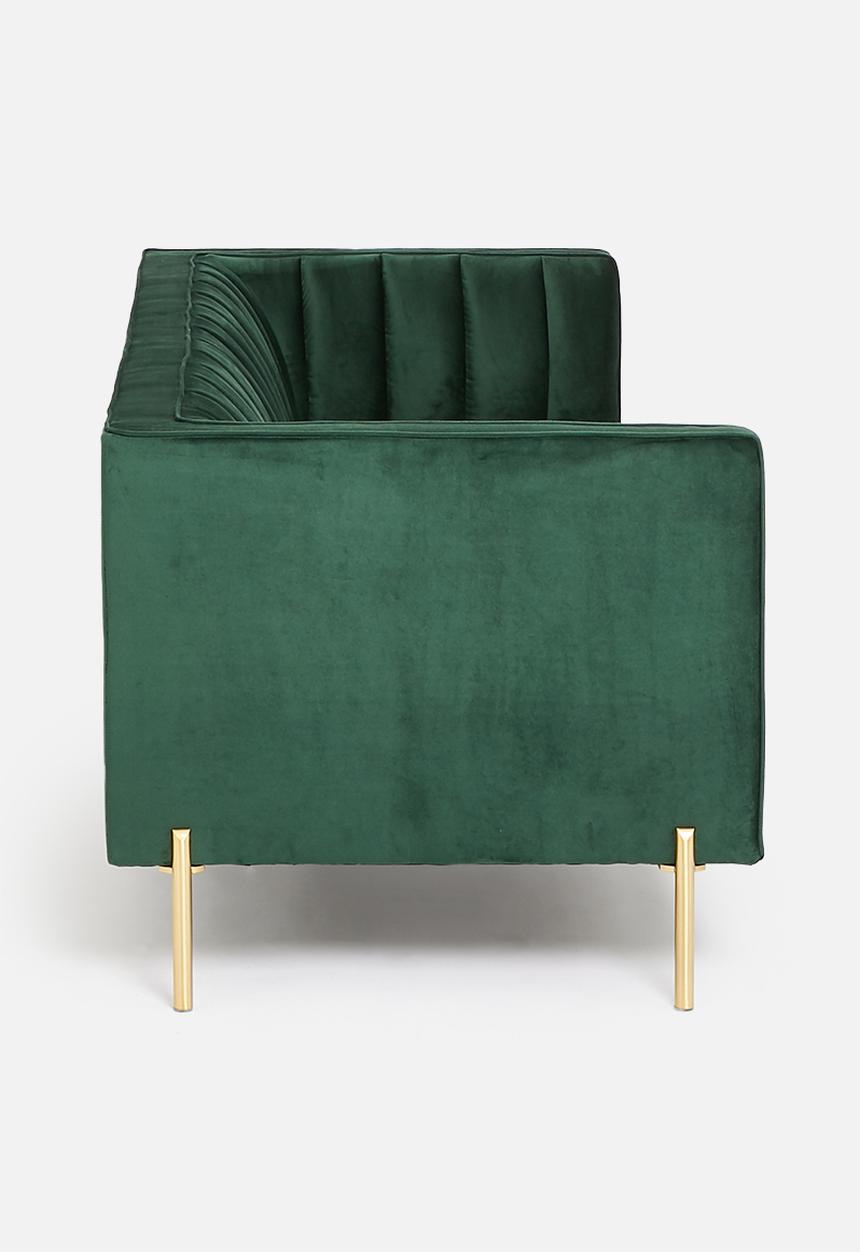 Sixth Floor - Flute 3 seater - emerald green