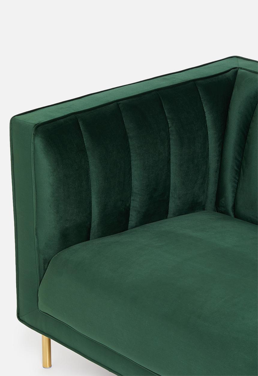 Sixth Floor - Flute 3 seater - emerald green