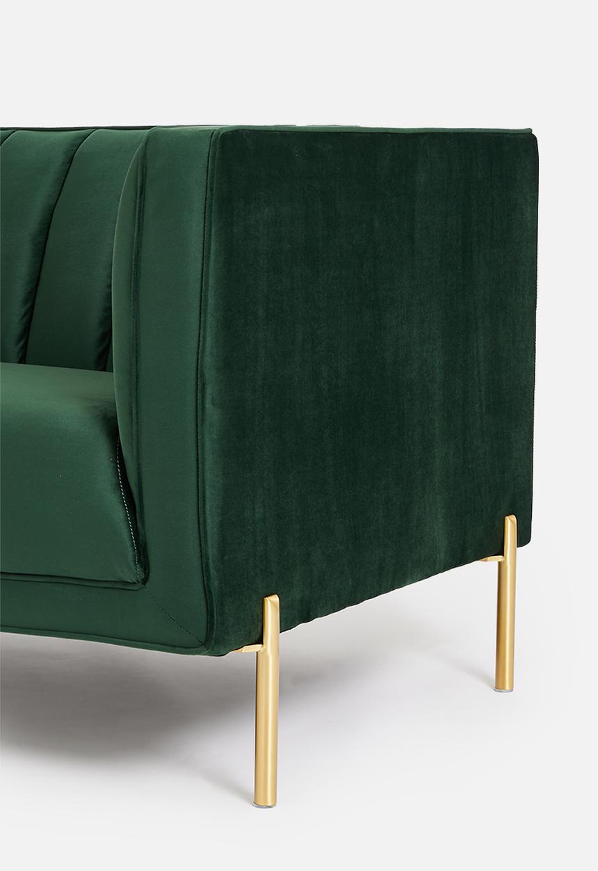 Sixth Floor - Flute 3 seater - emerald green