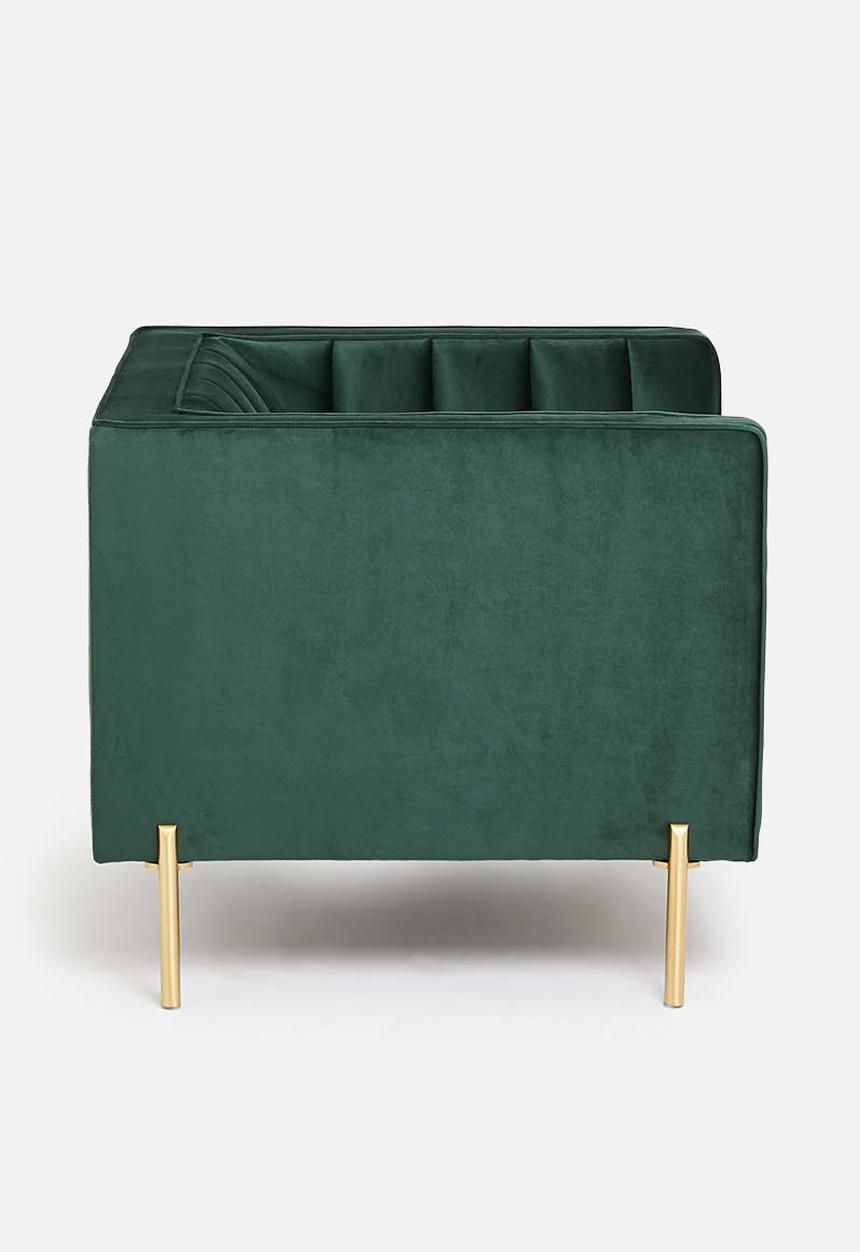 Sixth Floor - Flute armchair - emerald green