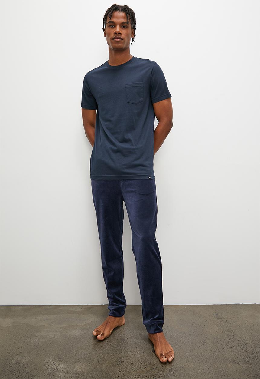 STYLE REPUBLIC - Velour lounge pant - blue