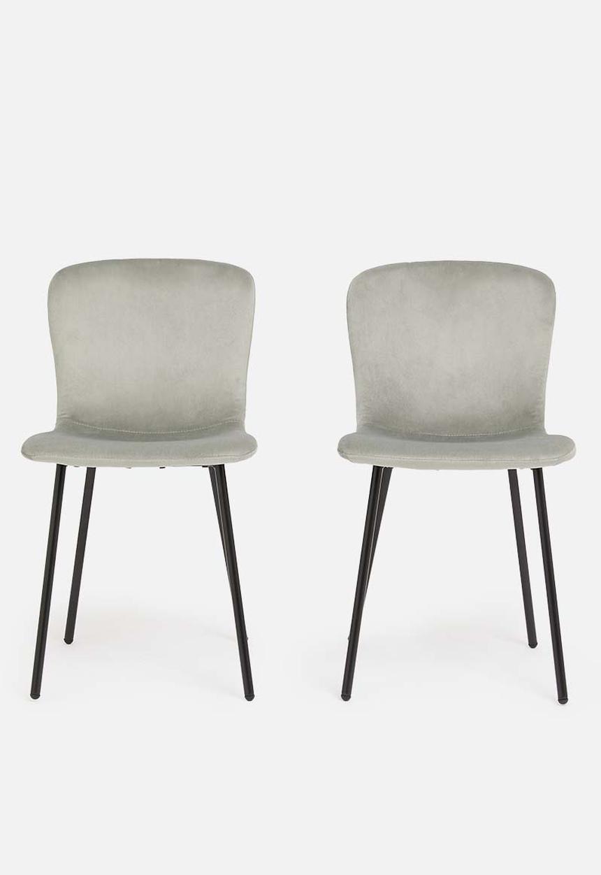 Sixth Floor - Calla dining chairs set of 2 - grey