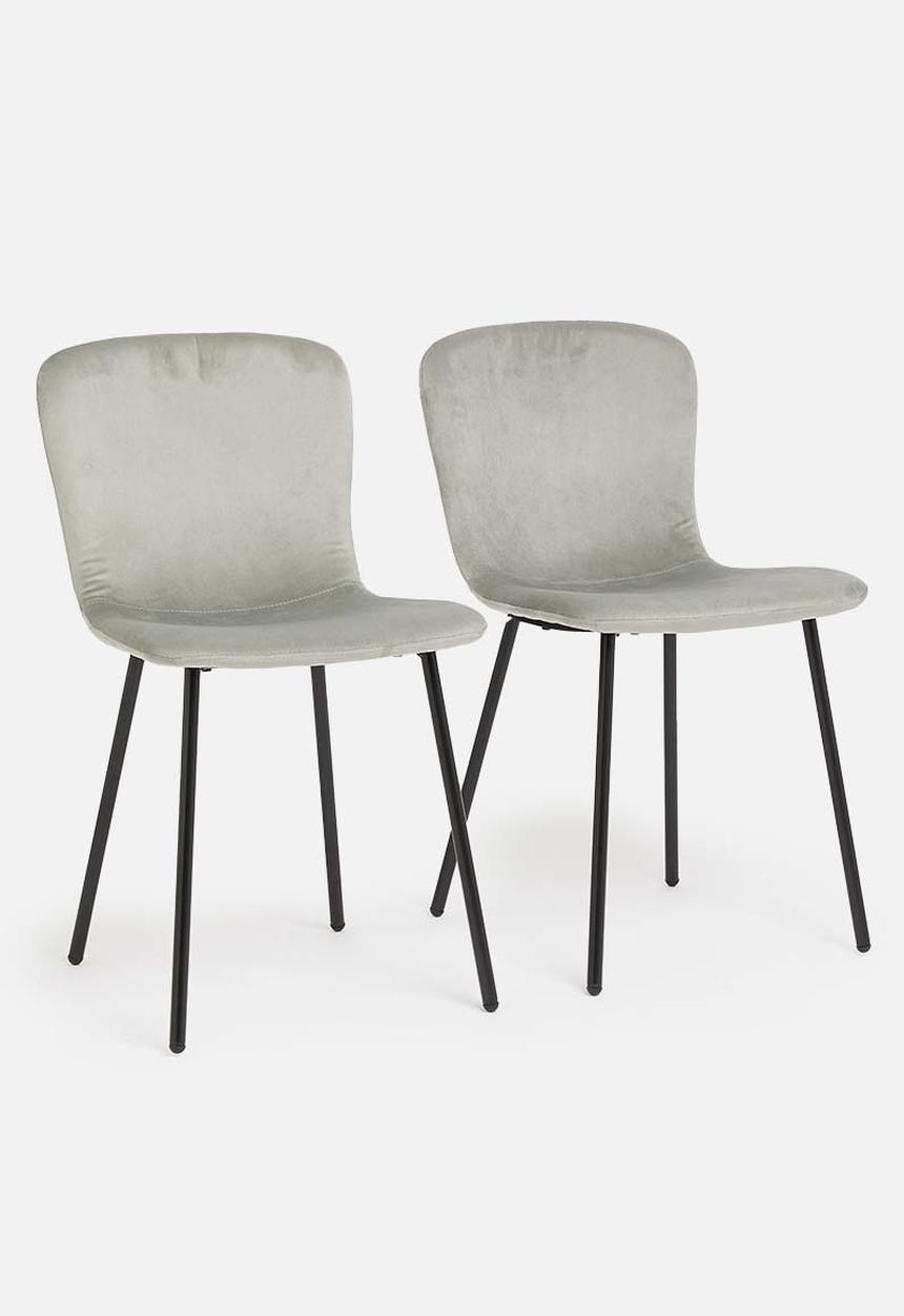 Sixth Floor - Calla dining chairs set of 2 - grey