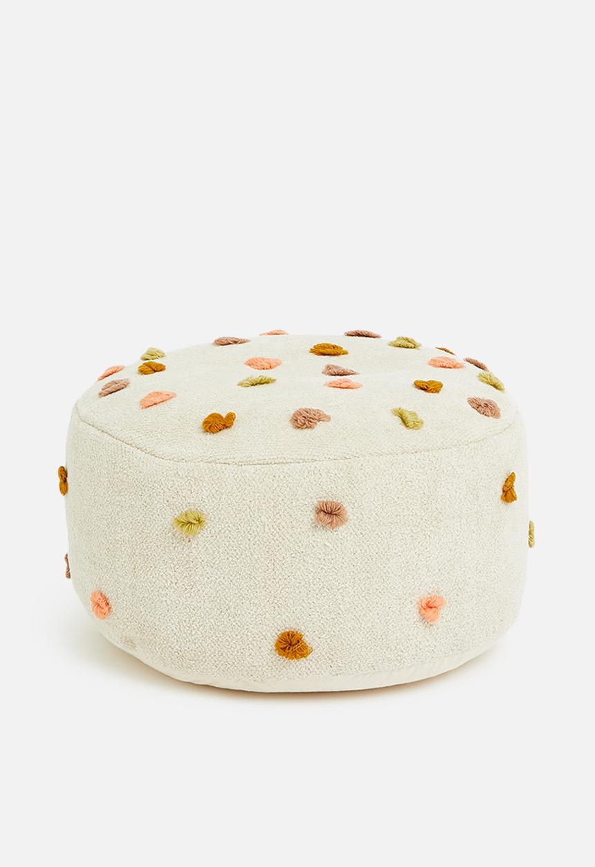 Sixth Floor - Laume tufted pouf-multi