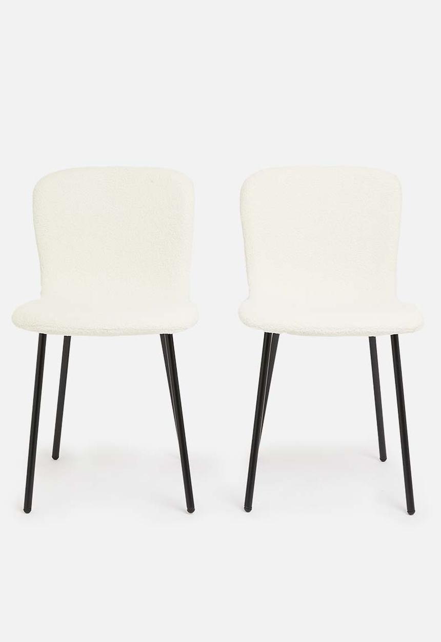 Sixth Floor - Sherpa dining chairs set of 2 - natural