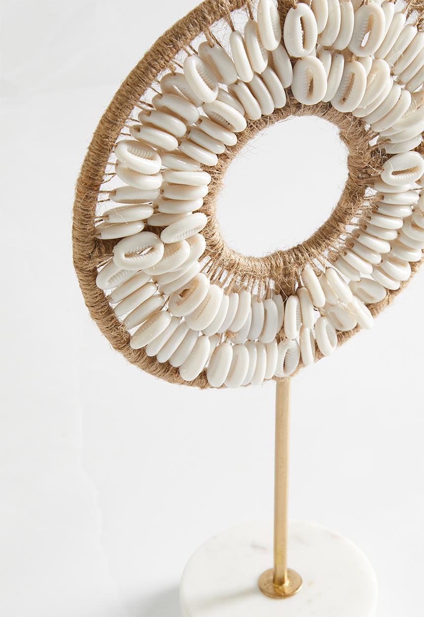 SF Collection - Shell object - white & gold