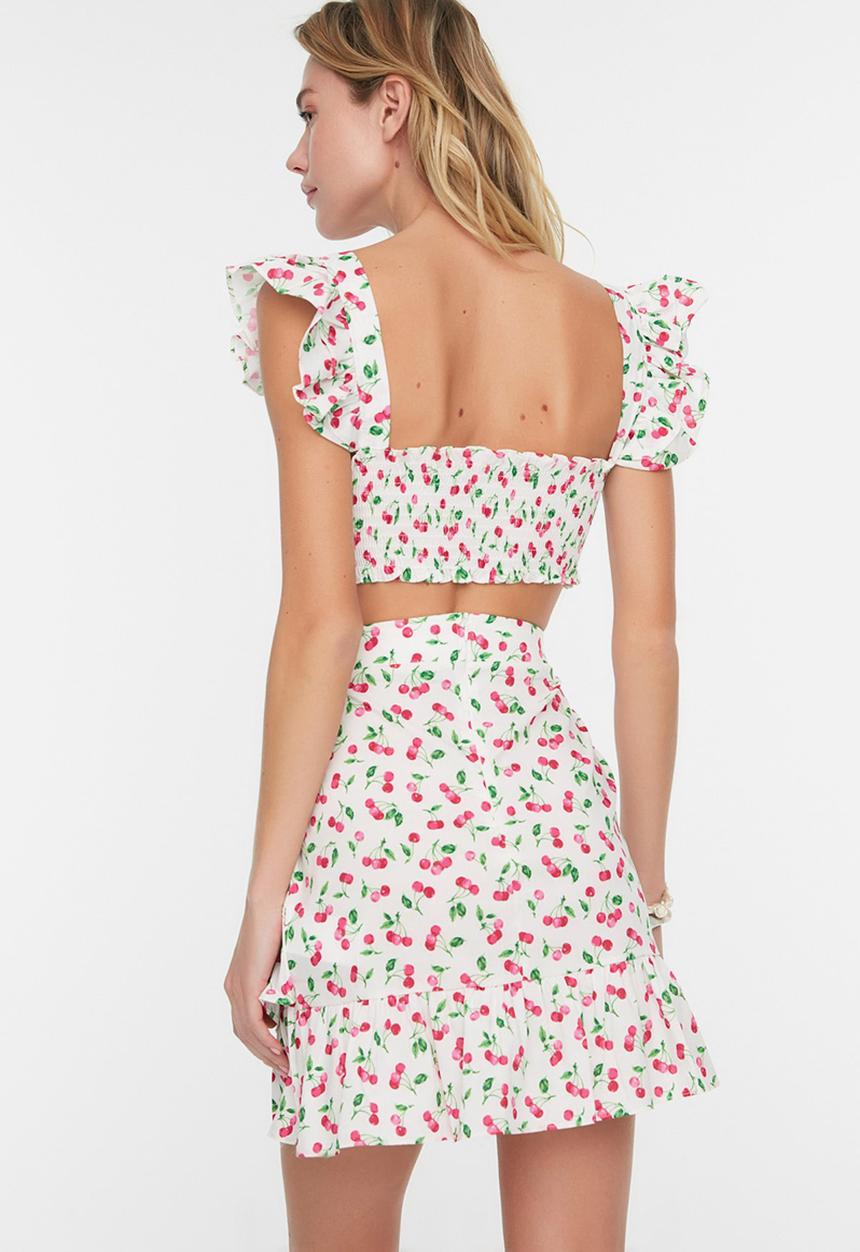 Trendyol - Cherry co-ord set - white/red