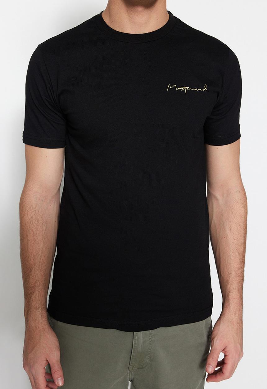 Trendyol - Lance chest embriodered tee - black