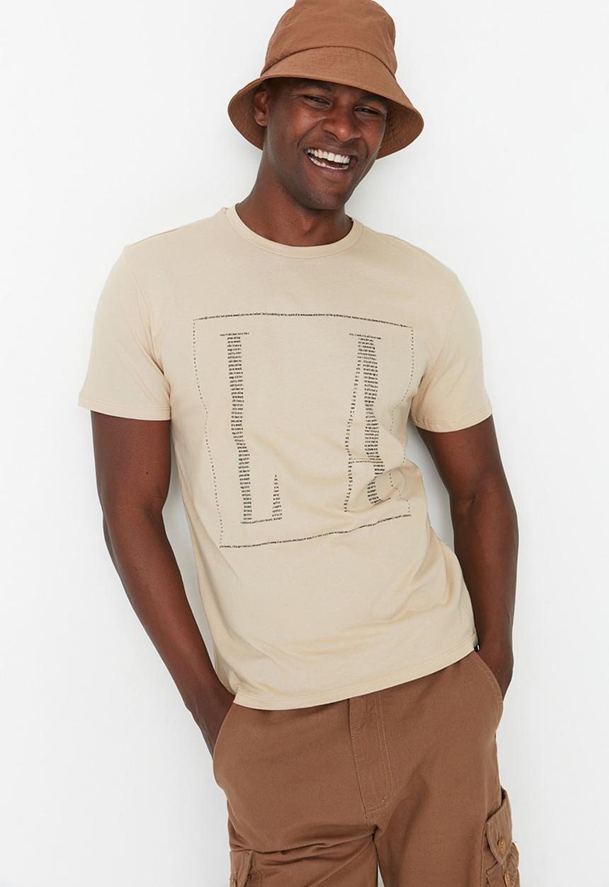 Trendyol - LA graphic t-shirt - beige