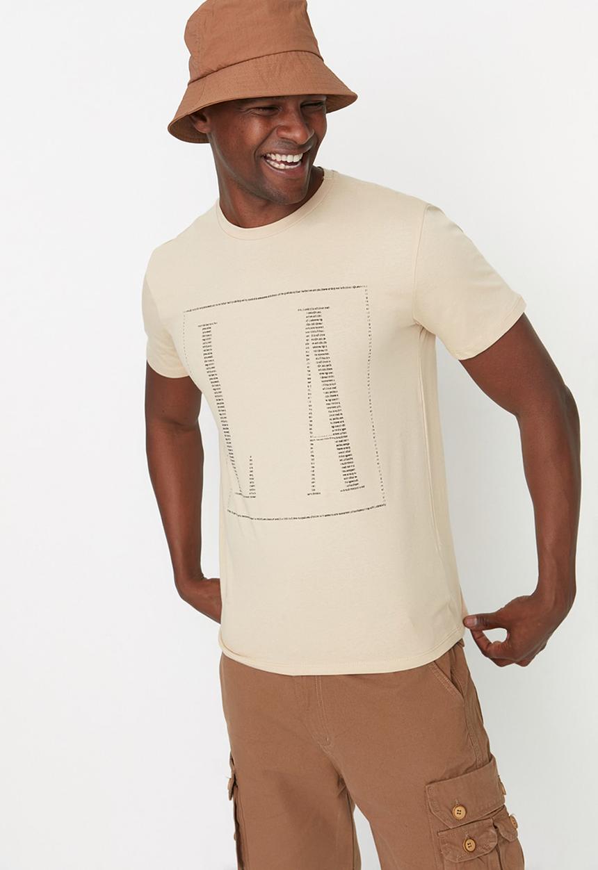 Trendyol - LA graphic t-shirt - beige