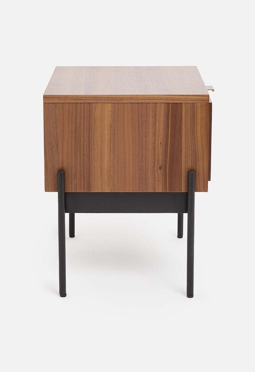 SF Collection - Balmore bedside table - walnut & hessian