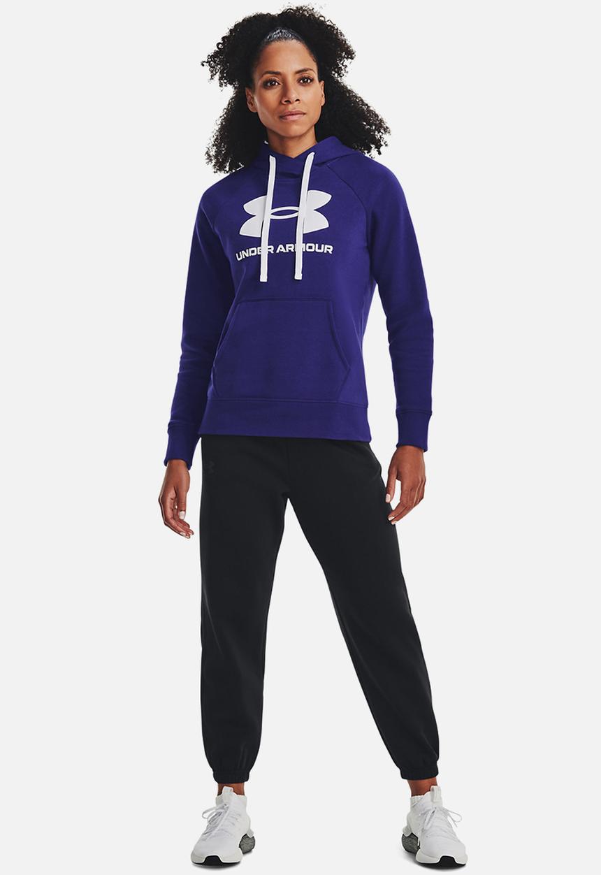 Under Armour - Rival fleece logo hoodie - sonar blue/white