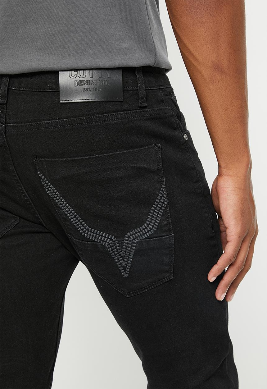 Cutty - Shooter basic denim jean - black