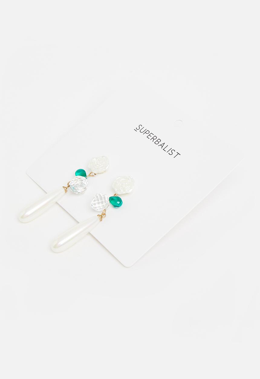 Superbalist - Faux pearl drop earrings - multi
