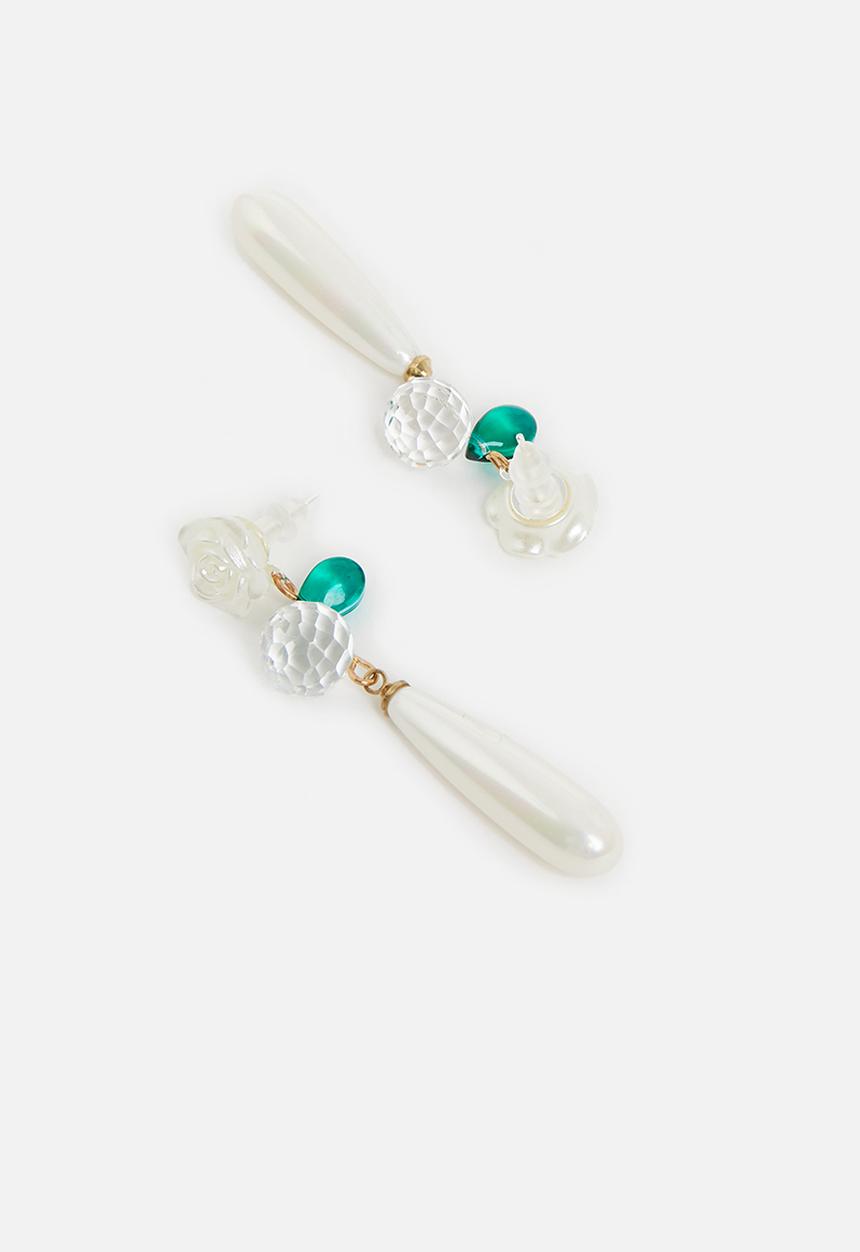 Superbalist - Faux pearl drop earrings - multi