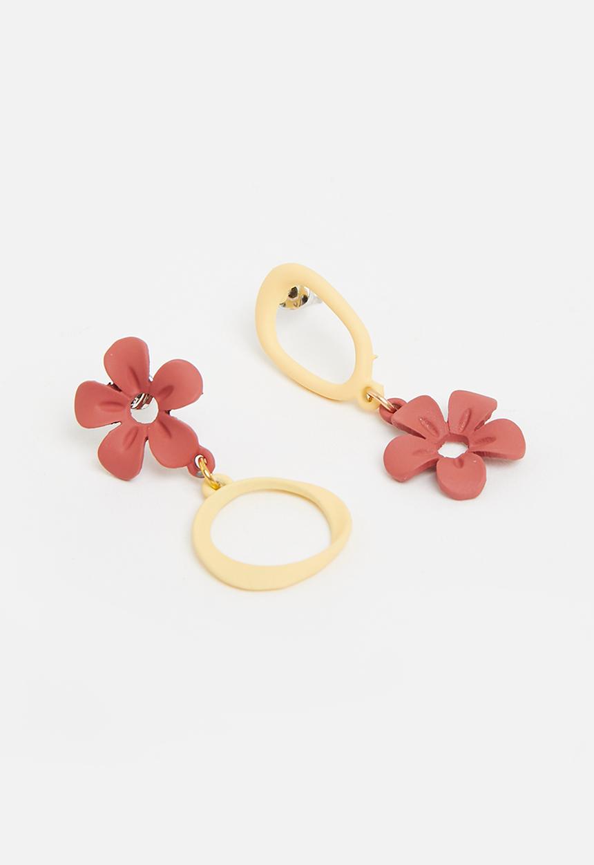 Superbalist - Flower stud earrings - orange