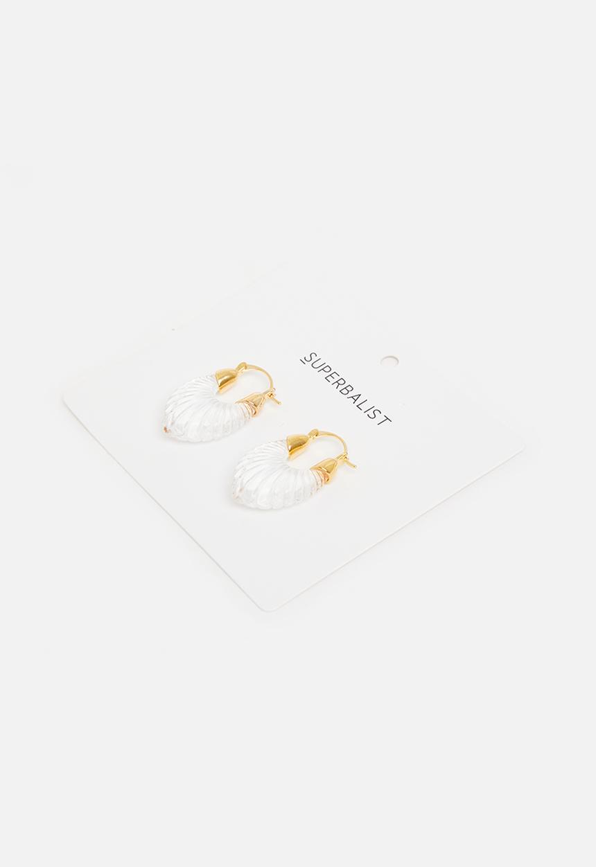 Superbalist - Freya hoop earrings - clear