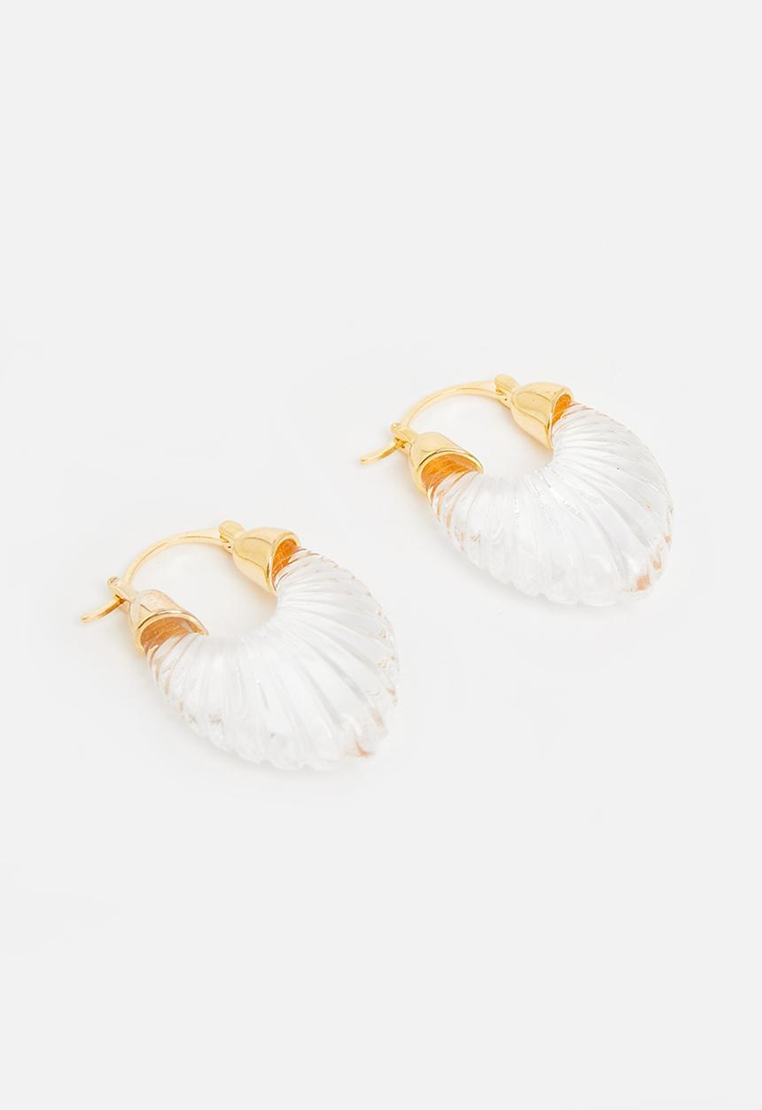Superbalist - Freya hoop earrings - clear