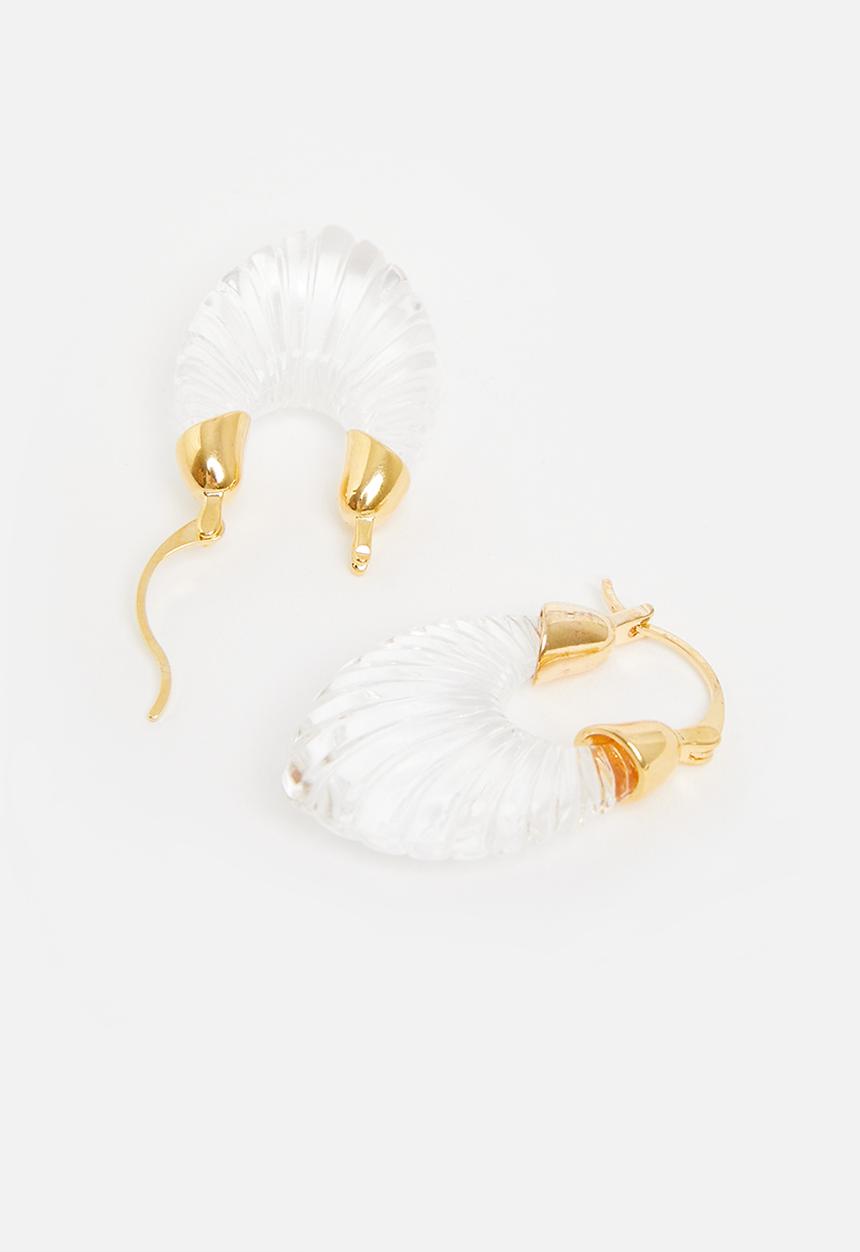 Superbalist - Freya hoop earrings - clear