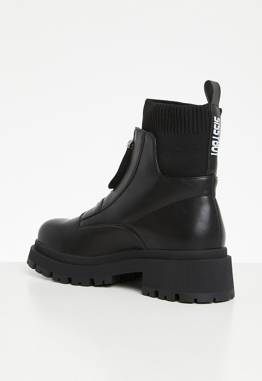 SISSY BOY - Walk the talk sock boot - black