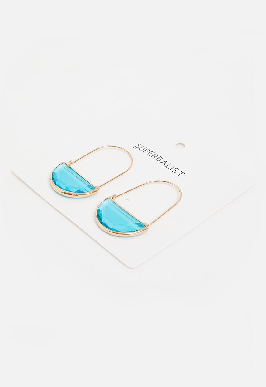 Superbalist - Evie hoop earrings - blue