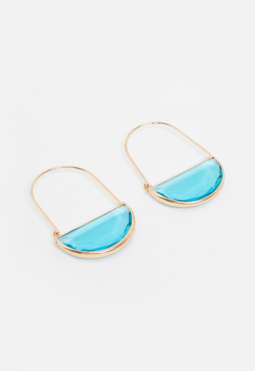 Superbalist - Evie hoop earrings - blue