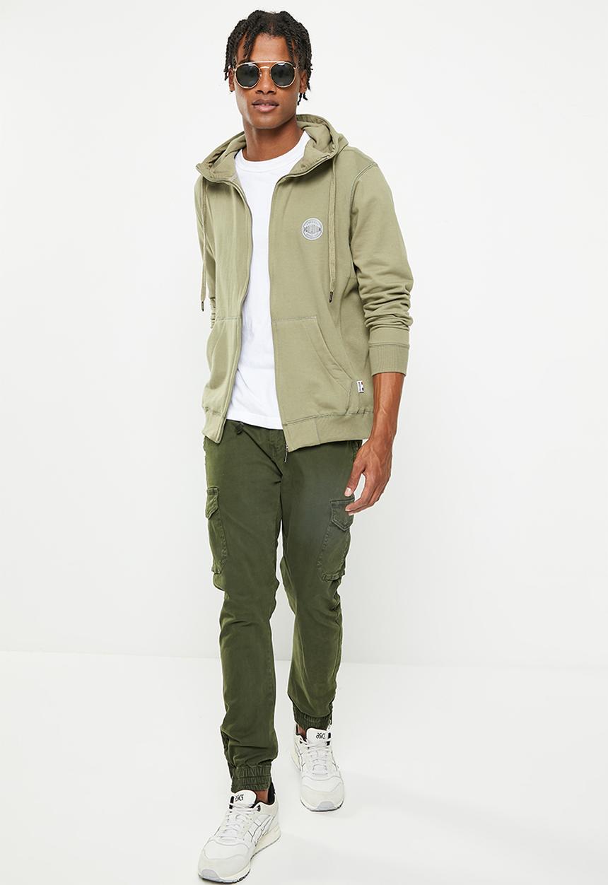 Palladium - Palladium zip thru hoodie - olive