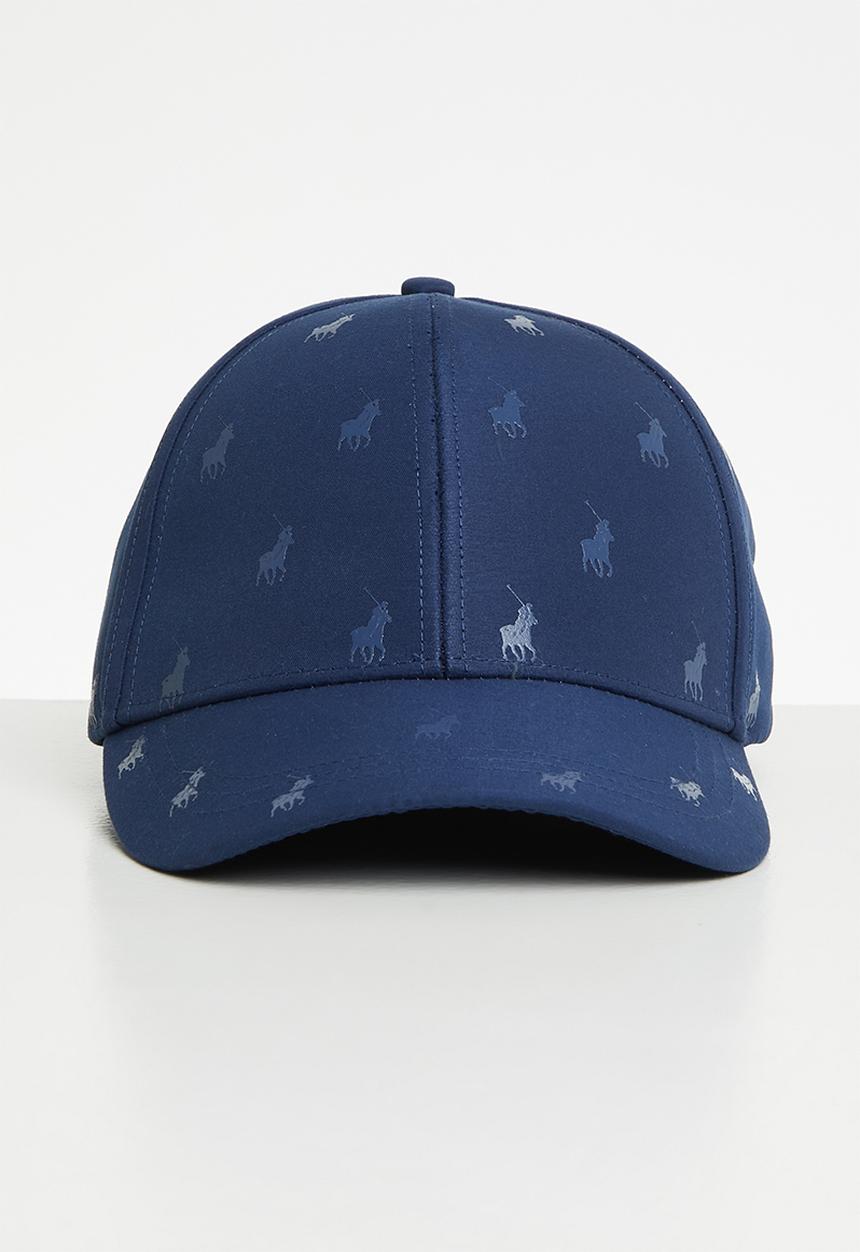 POLO - 6 Panel monogram peak - blue