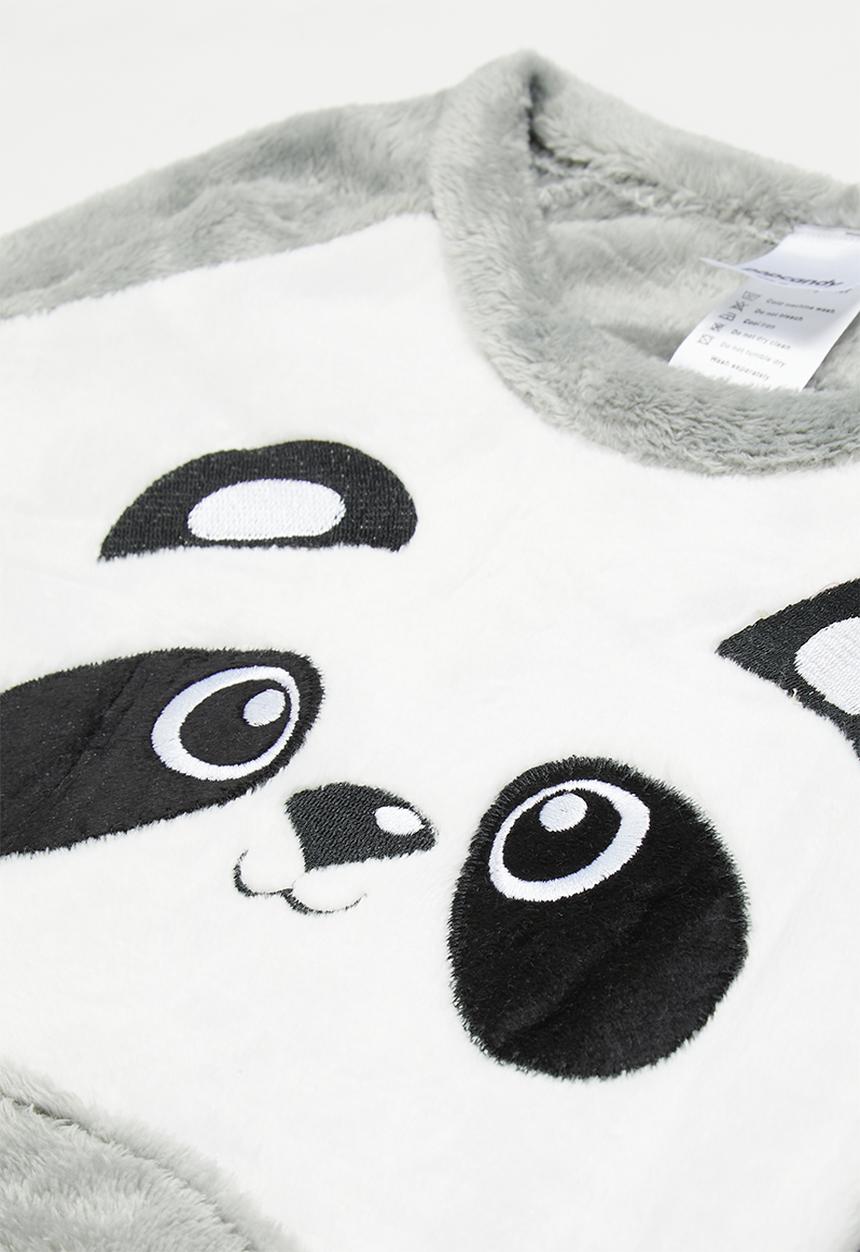 Pop Candy - Boys panda pj set - grey and white