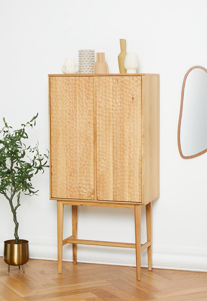SF Collection - Abbon tall storage cabinet - textured oak