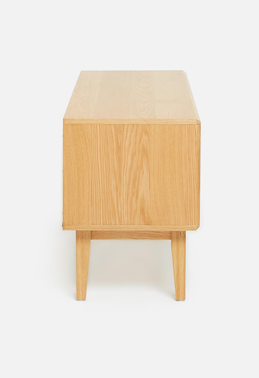 SF Collection - Abbon wide media unit - textured oak