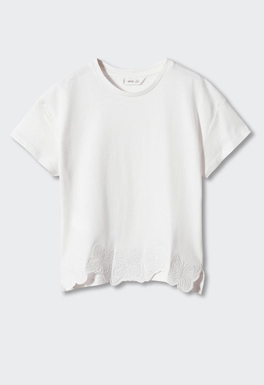 MANGO - T-Shirt Silver - Off White