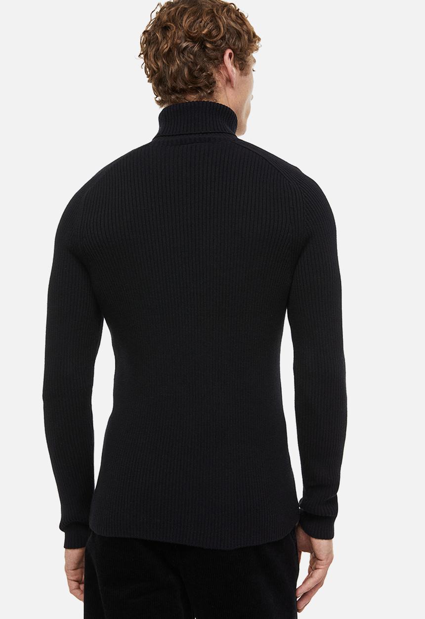 H&M - Polo-neck jumper muscle fit - black