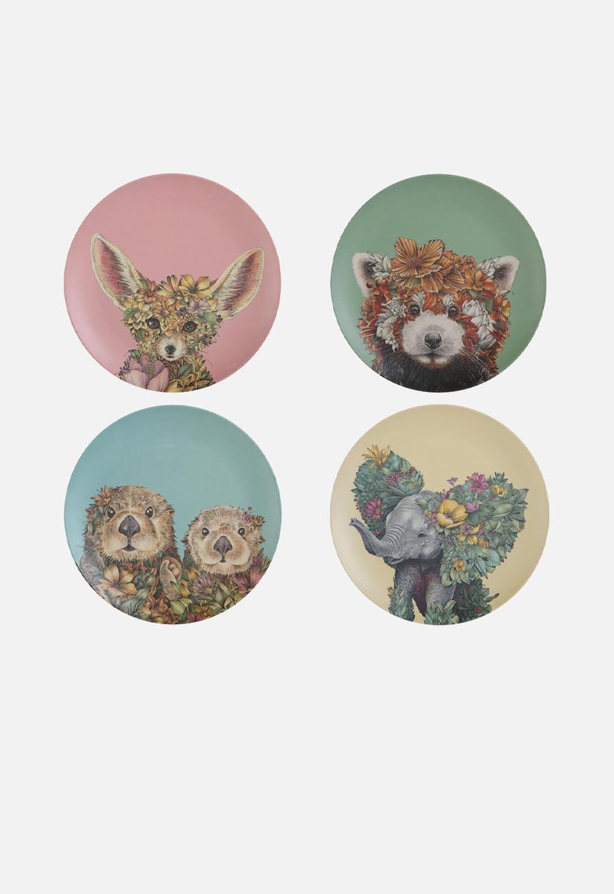 Maxwell & Williams - Wildplanet 4 piece plate set - multi