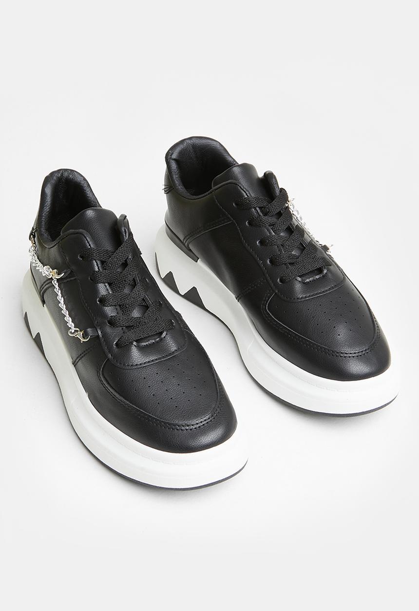 Jada - Chain detail sneaker - black